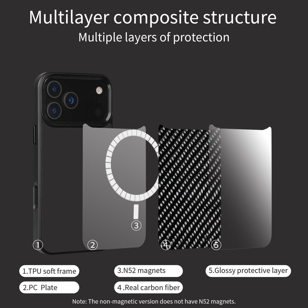 Carbon fiber iPhone case lifestyle photo – luxury phone protection for iPhone 15, 16 and 17